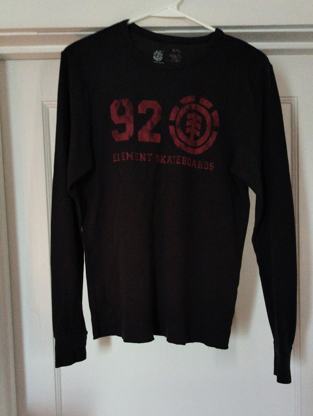 Element Black Long-Sleeve Crew Sweater with Red Graphic